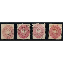 LOMBARDEI-VENETIEN 1863 4Stk.Marke! Alle 5sld. VERSCHIEDENE FARBTÖNE!