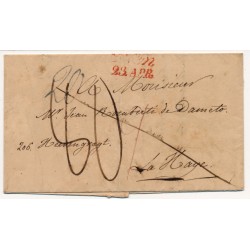 ÖSTERREICH 1837 AUSLANDS-Brief (Inhalt) mit ROTSTEMPEL WIEN nach NIEDERLANDEN.