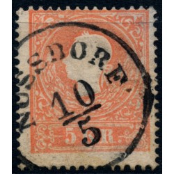 ÖSTERREICH 1858 5kr, Type II. Ecke hell/dünn. NUSSDORF (Wv) Mü:30P! Attraktiv!