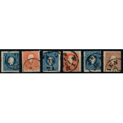 ÖSTERREICH 1858 6Stk.Marken! Alle EXTREM VERZÄHNT! Interessantes Lot!