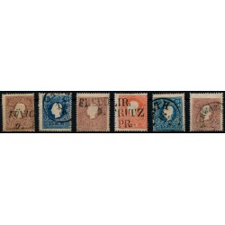 ÖSTERREICH 1858 6Stk.Marken! Alle EXTREM VERZÄHNT! Interessantes Lot!