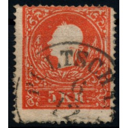 ÖSTERREICH 1858 5kr, Type II. FARBFLECKE! FARBTIEF! Schön und attraktiv!
