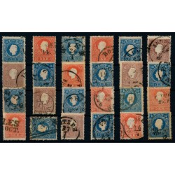 ÖSTERREICH 1858 24Stk.Marken! Auch lesbare Stempeln. Interessantes Lot!