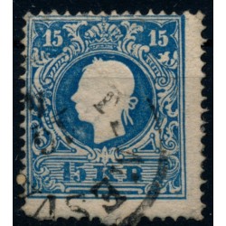 ÖSTERREICH 1858 15kr, Type II. PLATTENFEHLER:weiße Flecke unter Kinn! Attraktiv!