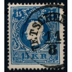 ÖSTERREICH 1858 15kr, Type II. FARBFLECKE beim Mund! TETSCHEN. Schön!