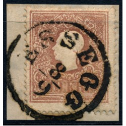 ÖSTERREICH 1858 10kr, Type II. FARBFLECKE! ESSEGG (Ks) Sehr schön!