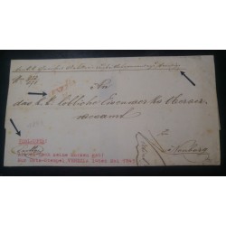ÖSTERREICH 1843 Brief mit ROTSTEMPEL VENEZIA nach NEUBERG.