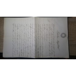 ÖSTERREICH 184. 6kr SIGNETTE auf Dokument (komplett) Schön und interessant!