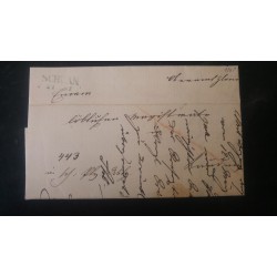 ÖSTERREICH 1848 Brief (mit Inhalt) vo 21.03.1848! Mit BLAUSTEMPEL SCHLAN (B)