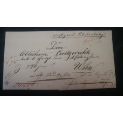 ÖSTERREICH 1849 Brief (Inhalt) mit ROTSTEMPEL LUNDENBURG (M) nach WIEN. Schön!