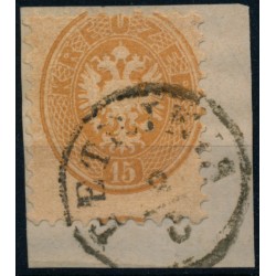 ÖSTERREICH 1864 15kr, EXTREM VERZÄHNT! PETRINIA (Km)