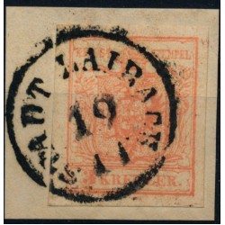 ÖSTERREICH 1850 3kr, MP, Type III. STADT LAIBACH (Kr) Schön!