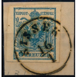 ÖSTERREICH 1850 9kr, MP, Type III. SISSEK (Km) Schön!