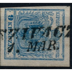 ÖSTERREICH 1850 9kr, HP, Type III. SZIVACZ (Ws) Mü:30P! Schön!
