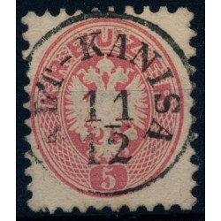 ÖSTERREICH 1864 5kr, ALT-KANISA (Ws) Mü:15P! Schön!
