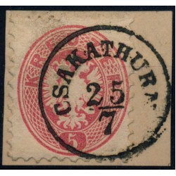 ÖSTERREICH 1864 5kr, klein Wasserzeichen! CSAKATHURN (Mi) Sehr schön!