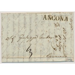 LOMBARDEI-VENETIEN 1836 Brief (Inhalt) ANCONA nach ROVEREDO (Tirol) Schön!