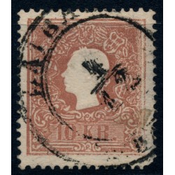 ÖSTERREICH 1858 10kr, Type II. zentriert! Dünne/helle Stelle! LAIBACH (Kr)