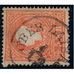 ÖSTERREICH 1858 5kr, TYPE I.! Ausgelassenes Zahnloch! OBER LAIBACH (Kr) Mü:30P!