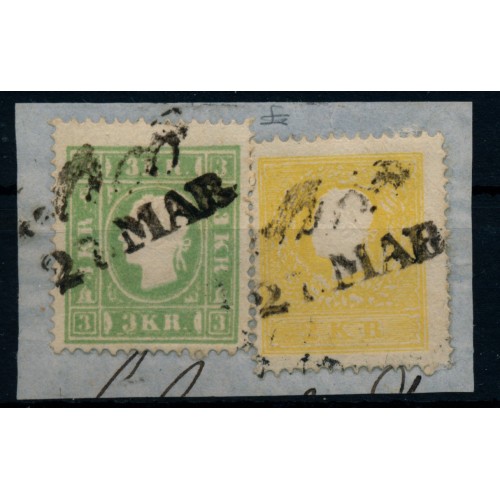 ÖSTERREICH 1858 3kr+2kr, Type II. Dr.Ferch:385,-€! ARCO (Tirol) Besonders schön!