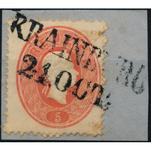 ÖSTERREICH 1861 5kr, KRAINBURG (Kr) Sehr schön!