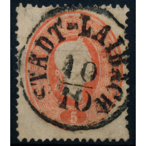 ÖSTERREICH 1861 5kr, STADT-LAIBACH (Kr) Schön!