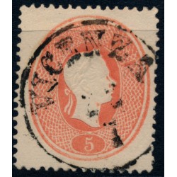 LOMBARDEI-VENETIEN 1861 5sld. FARBFLECKE! VICENZA. Schön, attraktiv!