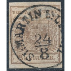 ÖSTERREICH 1850 6kr, HP, Type III. St:MARTIN b:LITTAI (Kr) Mü:70P! Attraktiv!