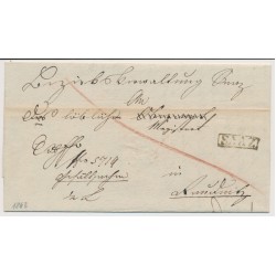 ÖSTERREICH 1843 Brief (Inhalt) SAAZ (B) Schön!