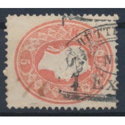 ÖSTERREICH 1861 5kr, FAHNENSTEMPEL HÜTTELDORF (Wv) Mü:120P! Attraktiv!