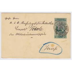 BOSNIA 1909 5h KARTE, SARAJEVO nach STRAF??