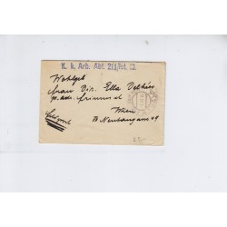 BOSNIA 1916 BRIEF mit TUZLA Stempeln. K.K.ARB.ABT.211/lst.13