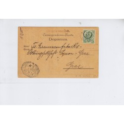 BOSNIA 1903 5h DRUCKSACHE, VARES nach GRAZ.
