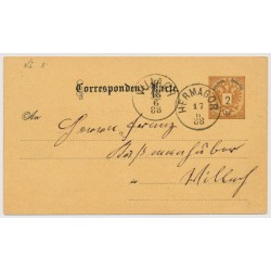 ÖSTERREICH 1888 2Kr, Korr-Karte HERMAGOR (K) nach VILLACH. Schön!