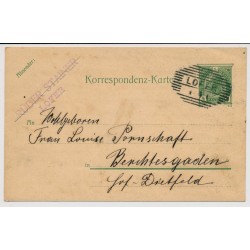 ÖSTERREICH 1907 5H Korr-Karte LOFER (S)