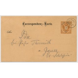 ÖSTERREICH 1884 2Kr, Korr-Karte mit FINGERHUTSTEMPEL SPINDELMÜHLE (B) Kl:40P!