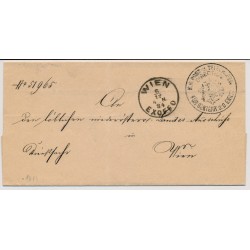 ÖSTERREICH 1884 Brief mit WIEN/EXOFFO Stempel. Schön, attraktiv!