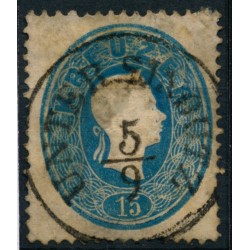 ÖSTERREICH 1861 15Kr, UNTER SINOUTZ (BUKOWINA!) Mü:70P! Attraktiv!