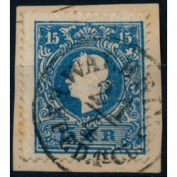 ÖSTERREICH 1858 15Kr, Type II. WAEHRING/EXPED.1t CL. (Wv) Mü:120P! Selten!