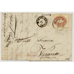 LOMBARDEI-VENETIEN 1862 5sld. Faltbrief (mit Inhalt) ROVIGO nach VERONA.