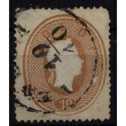 LOMBARDEI-VENETIEN 1861 10sld. PLATTENFEHLER:weißer Fleck rechts! VENEZIA