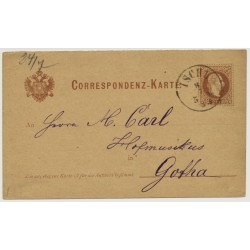 Österreich 1883 2kr, Korr-Karte ISCHL (Oö) nach GOTHA. Schön!