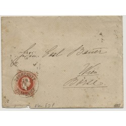 Österreich 1882 5kr, Briefkuvert ZBOROWITZ/ZBOROVICE (M) Kl:60Punkte! Nach WIEN.