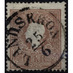Österreich 1858 10kr, Type II. LANDSKORN (B) Mü:10Punkte!