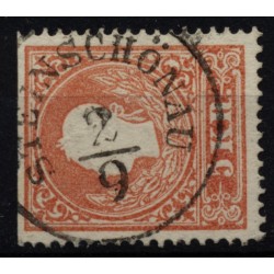 Österreich 1858 5kr, oben mit Schere geschnitten! STEINSCHÖNAU (B) Mü:15Punkte!