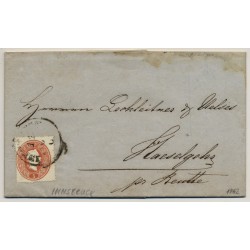 Österreich 1862 5kr, Brief (mit vollem Inhalt) INNSBRUCK (Tirol) nach HESELGEHR