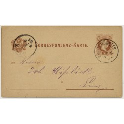 Österreich 1881 2kr, Korr-Karte KREMSMÜNSTER (Oö) nach LINZ. Schön!