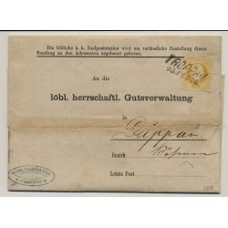 Österreich 1878 2kr, DRUCKSACHE (mit Inhalt) PREISLISTE TROPPAU. Schön!