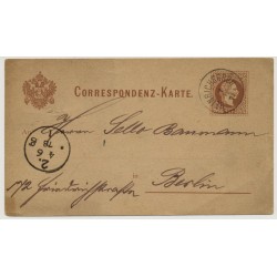 Österreich 1878 2kr, Korr-Karte HEINRICHGRÜN (B) Kl:15Punkte! Nach BERLIN.