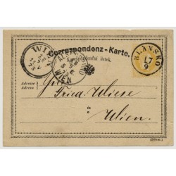 Österreich 1873 2kr, Korr-Karte BLANKSO (M) Kl:15Punkte! Nach WIEN. Schön!